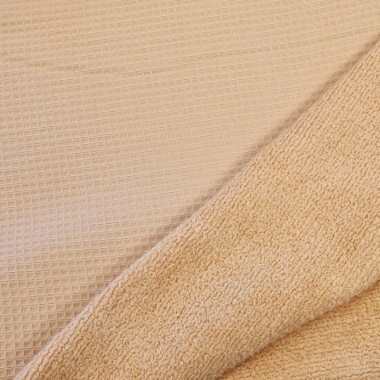 badstofwafel camelbeige - KicKenStoffen