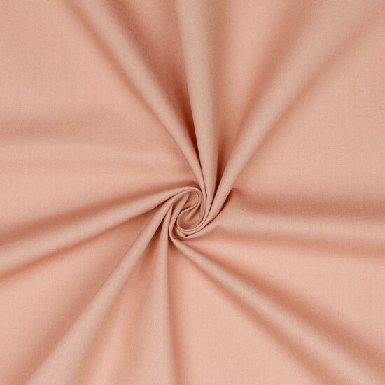 roze nude salmon uni katoen van KicKenStoffen