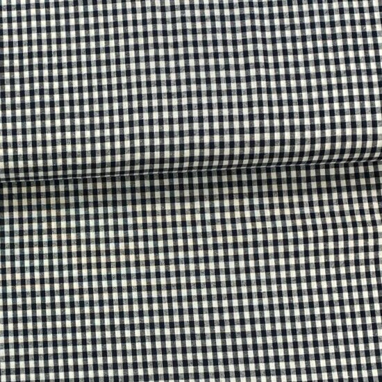 marine blauw 5mm boerenbont ruitje - katoen KicKenStoffen