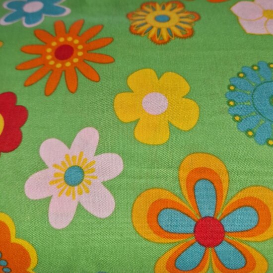 BEEBS Grote bloemen udi katoen - kickenstoffen