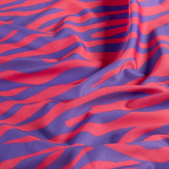 zebrastof fuchsia - lycra swimwear KicKenStoffen