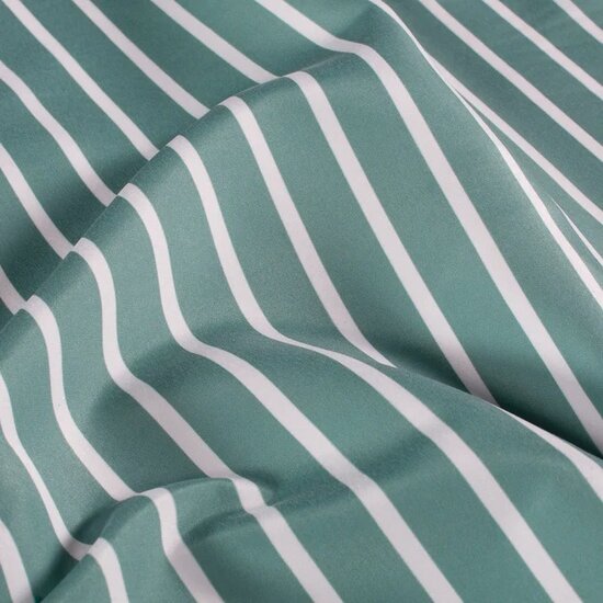 zeegroen wit Streep Strepen Zwemshortstof - recycled