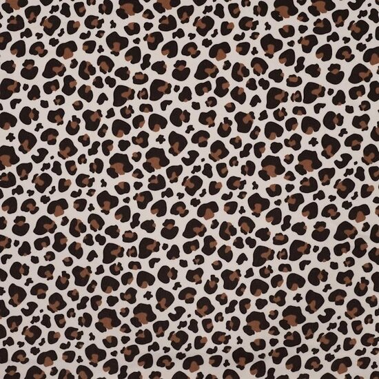 Qjutie panter bij neon bloemen en harten frenchterrry - KicKenStoffen