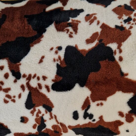 luipaard en pony stof wellness fleece udi - KicKenStoffen