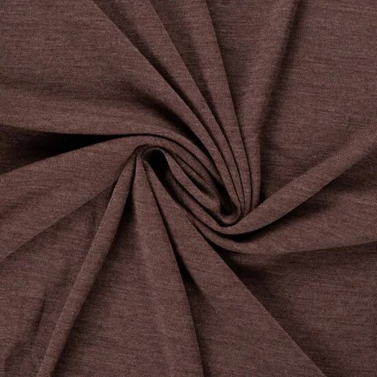 merino wol tricot taupe melange - KicKenStoffen