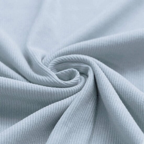staalblauw rib tricot soft BEEBSstofjes van KicKenStoffen