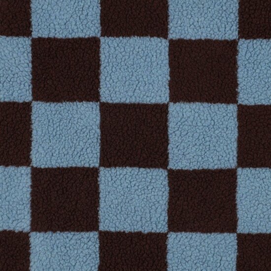 bordeaux ruiten teddy Poppyfabrics van KicKenStoffen