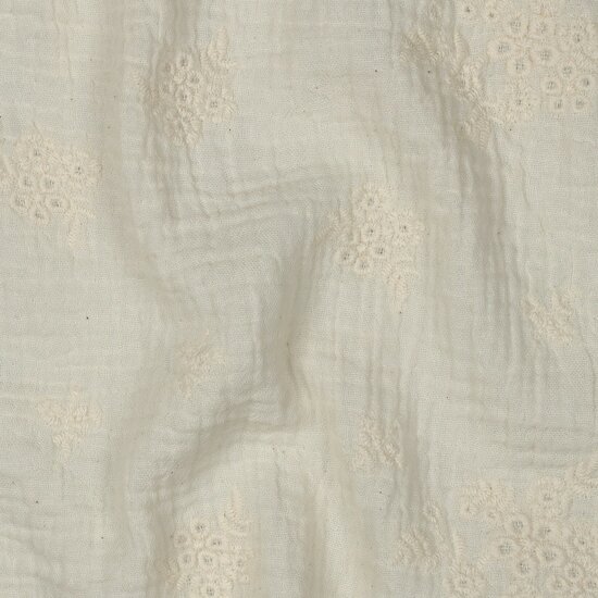natural bloemen en takjes hydrofiel broderie 04325.002 - poppy - kickenstoffen