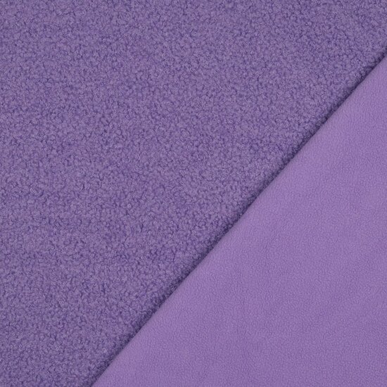 teddyfleece lila - dubbelzijdig - poppyfabrics bij KicKenStoffen