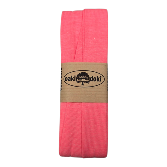 Oaki-Doki-rekbaar-Biais-band-20mm-3m-kleur-953-neon roze kickenstoffen