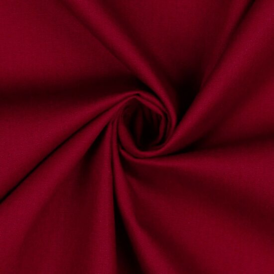 bordeaux rood - wijnrood uni katoen 06006.041 kickenstoffe