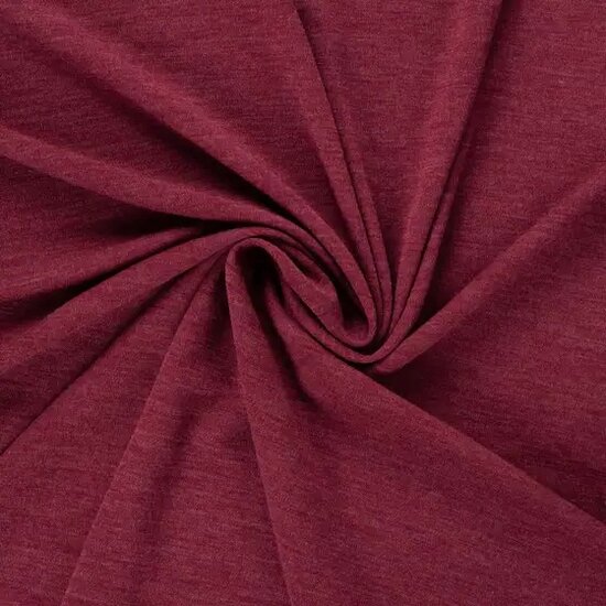 merino wol tricot bordeaux melange - KicKenStoffen