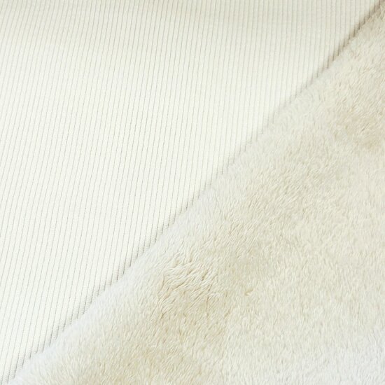 Washed Corduroy Bonded offwhite natural - kickenstoffen.nl