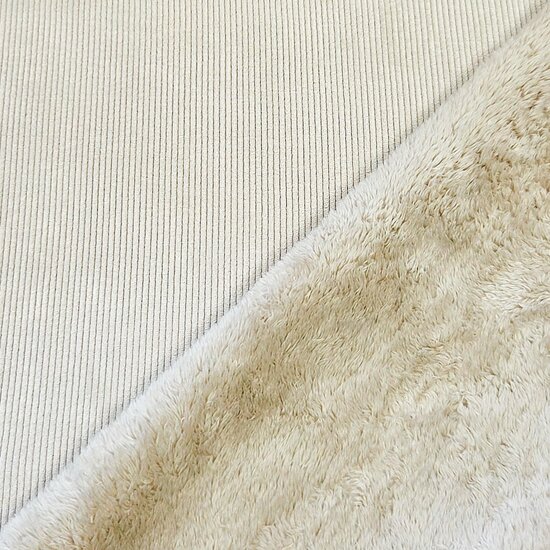 Washed Corduroy Bonded beige - kickenstoffen.nl