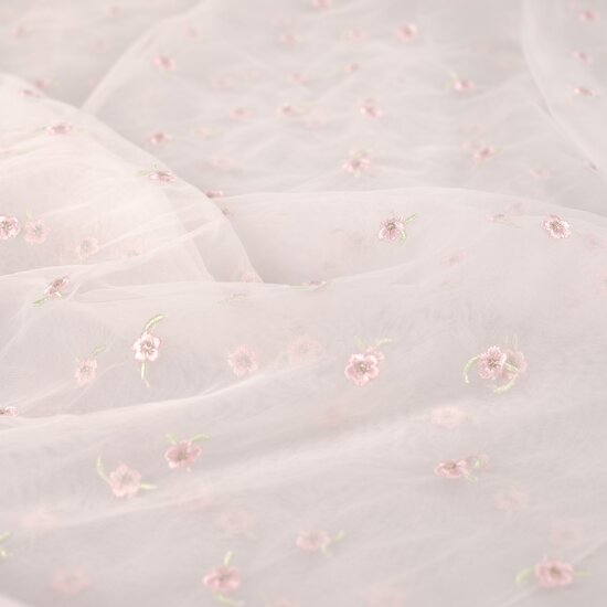 nylon mesh &amp; embroidery flowers baby rose KicKenStoffen