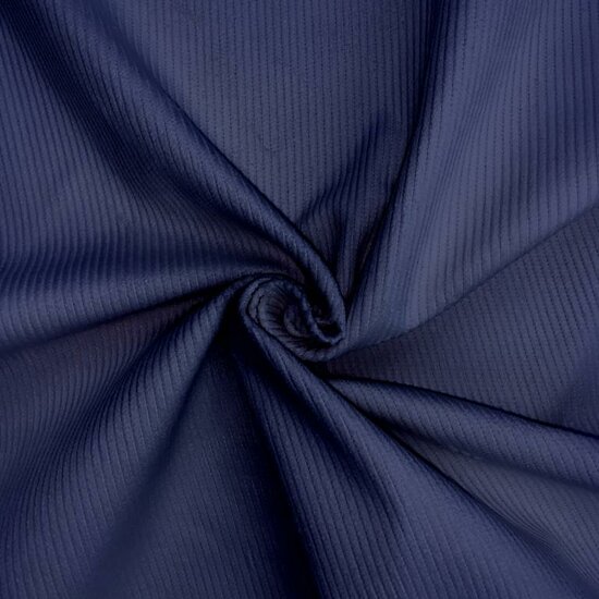 marine- corduroy rib zonder stretch - kickenstoffen