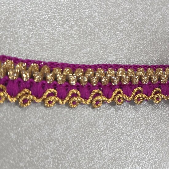 galonband goud paars - KickenStoffen