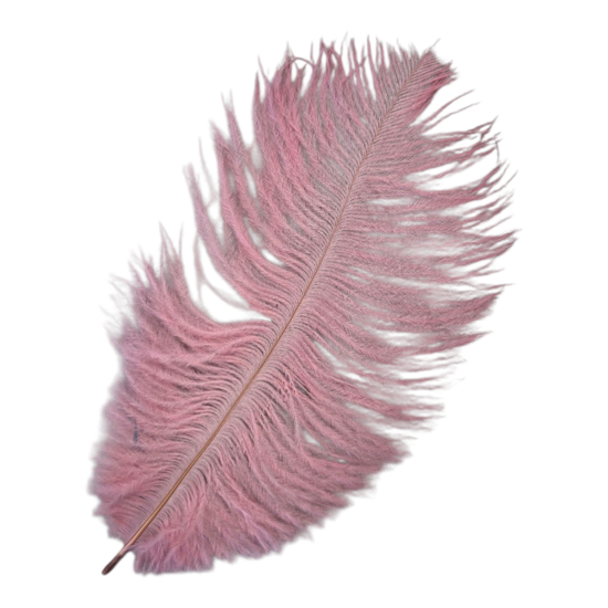 poeder roze struisvogel veer KicKenStoffen