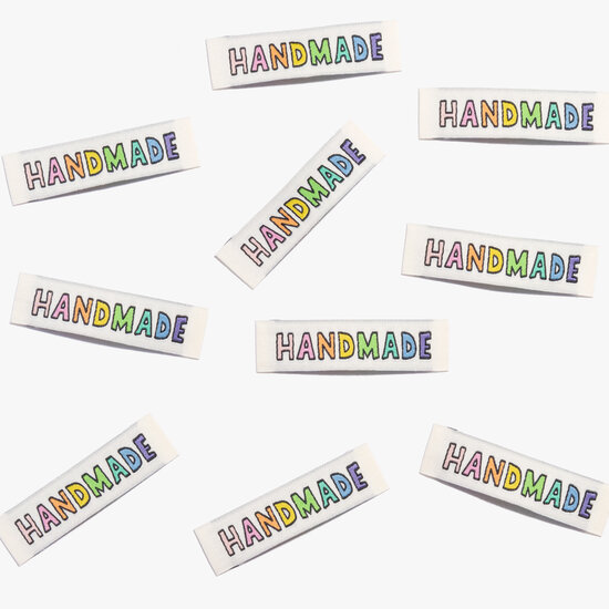 handmade rainbow labels KATM - KicKenStoffen 