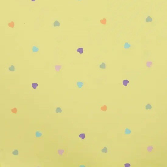 geel met fel gekleurde hartjes tricot - qjutiekids