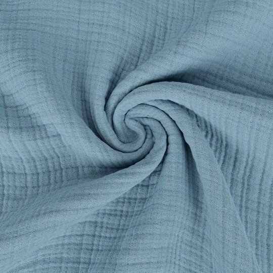 hydrofiel extra dik - 6laags - Beebsstofjes - KickenStoffen - oud blauw