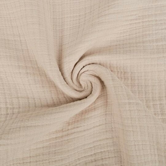 hydrofiel extra dik - 6laags - Beebsstofjes - KickenStoffen - beige natural