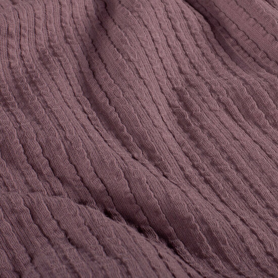 Baby Rib Jacquard Tricot Mauve | Zachte Tricot Stof
