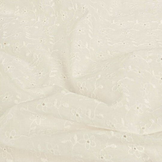 broderie bloem met schulprand off white 5998-151