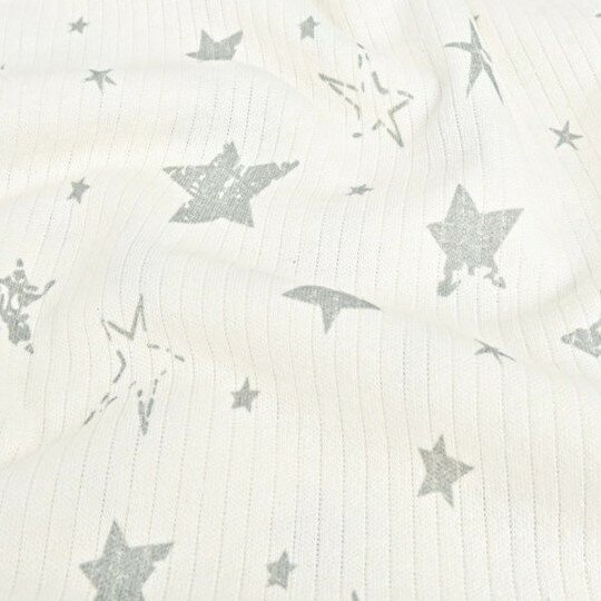 baby rib stars old green - kickenstoffen