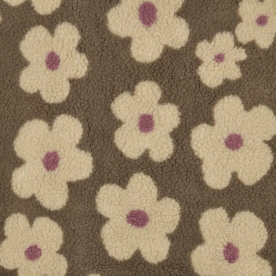beige bloemen Poppy fabrics 03716. - KicKenStoffen1