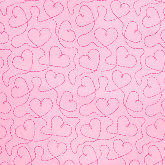 jogging met harten neon glitter roze K24009-120