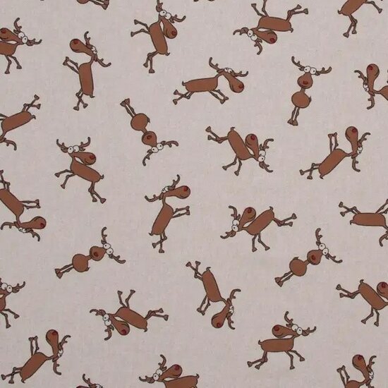 close up linnen canvas Moose Funny Com