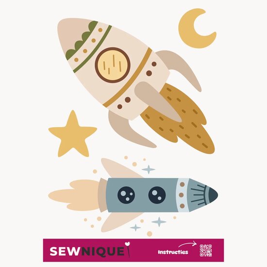 Strijkapplicatie set A5 - Rockets