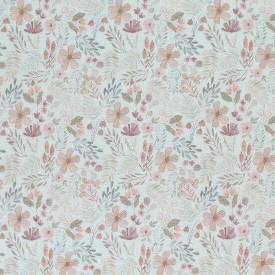 poplin-Cotton-Beige-Forest-Plants-beebsstofjes