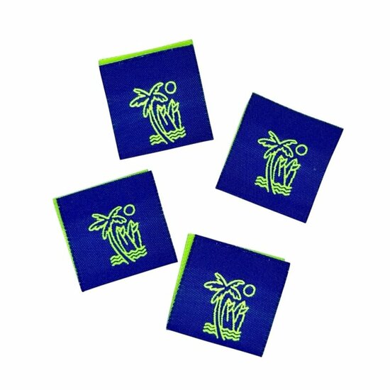 loop en label zijnaad labels Palmboom