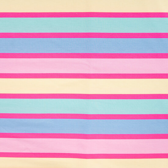 multi color neon striped french terry