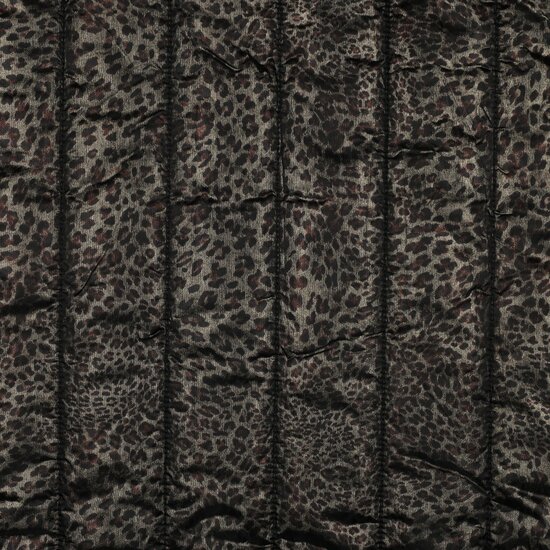 Doorgestikte jassenstof foil animal skin zwart &ndash; Poppy Fabrics 03889.001_kickenstoffen