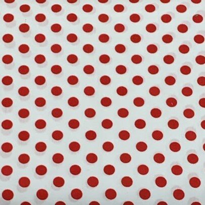 BEEBSstofjes Katoen Wit Rood Noppen