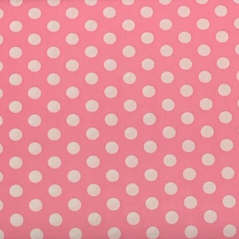 BEEBSstofjes Katoen Roze Wit Noppen