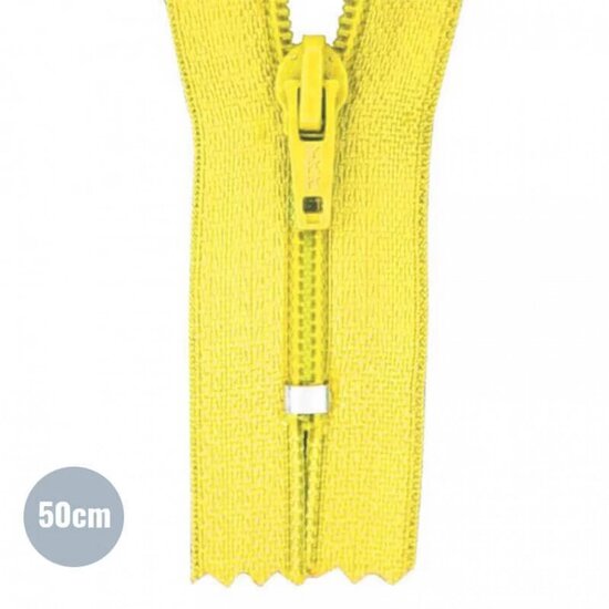 Yellow 50cm-50cm-Rits YKK nylon 50cm