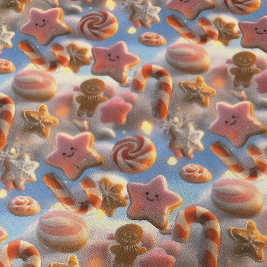 Katoen kerst snoepjes 3D cartoon