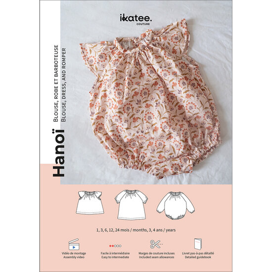Ikatee HANO&Iuml; naaipatroon blouse, jurk en romper baby