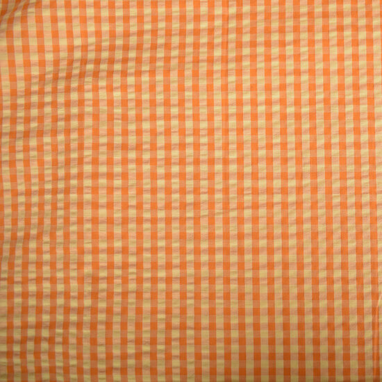 Seersucker ruit lemon-mango 112849