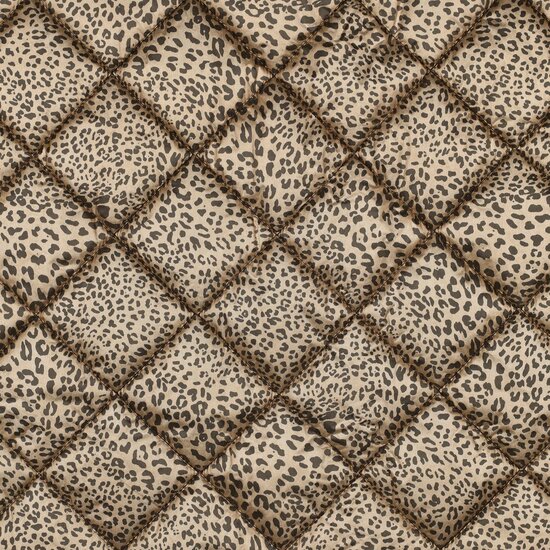 Doorgestikte jassenstof foil animal skin zwart &ndash; Poppy Fabrics 04835.001_kickenstoffen