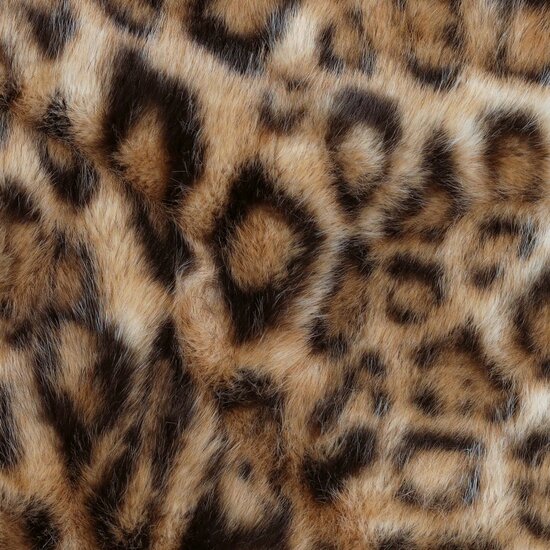 Poppy Faux Fur Panter Beige | Imitatiebont Dierenprint