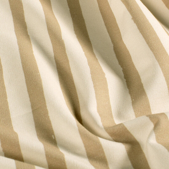 Biologische French Terry Strepen Natural Beige KicKenStoffen 26914_053