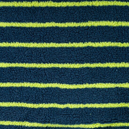 Teddy Jacquard Stripes Petrol Geel &ndash; Qjutie Kids KicKenStoffen K80412-942