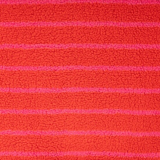 Teddy Jacquard Stripes Rood Roze &ndash; Qjutie Kids KicKenStoffenK80412-150