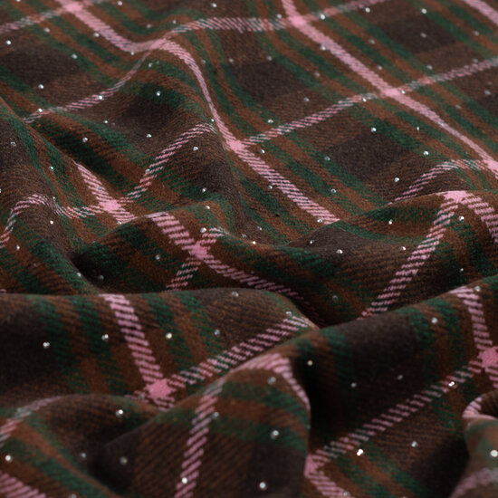Dikke Flanel Ruiten met Zilveren Studs Q22923-560