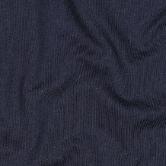 Biologische french terry donker blauw marine KicKenStoffen 09107.019